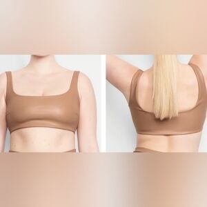 (A1) NWT, SKIMS FAUX LEATHER BRALETTE SIZE 4X